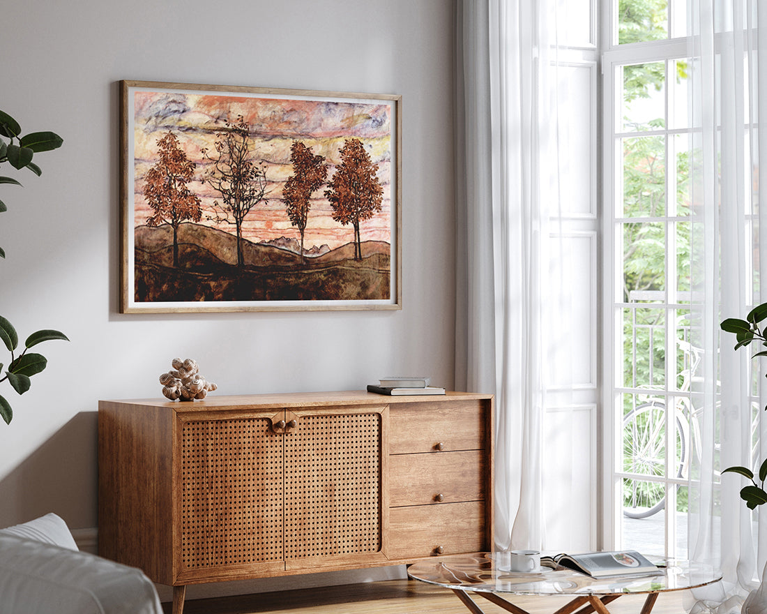 Egon Schiele - Vier Bäume