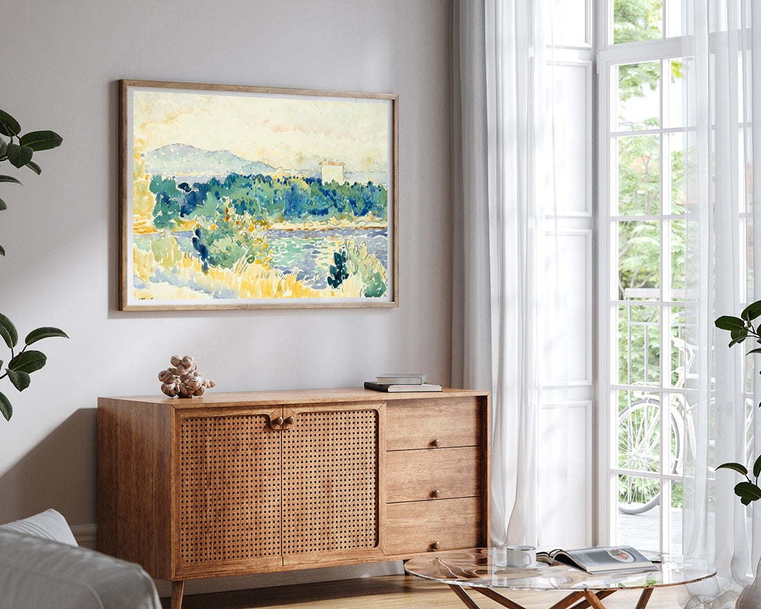 Henri-Edmond-Kreuz - Mediterrane Landschaft mit einem Weißen Haus