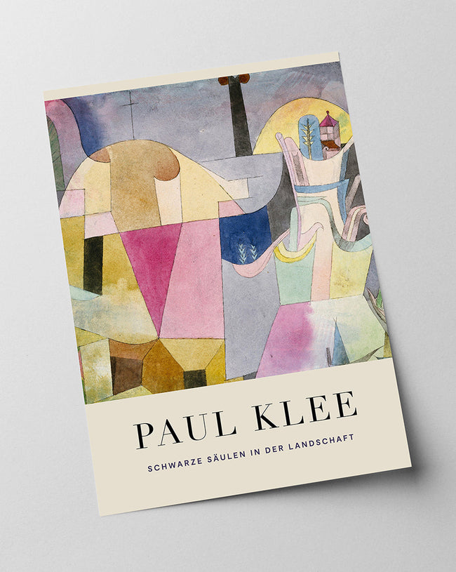 Paul Klee - Museum-Poster Schwarze Säulen in der Landschaft Main Image