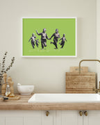 Banksy - Police officers in field Polizei-Offiziere auf grüner Wiese Street Art