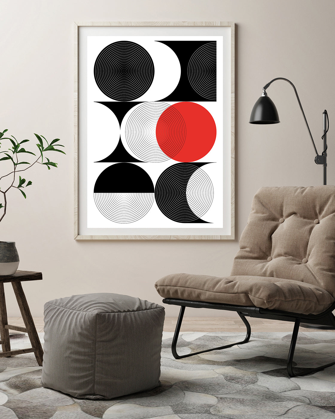 Kreise in verschiedenen Varianten - Rot