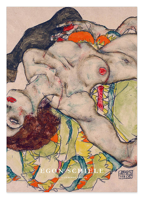 Egon Schiele - Museum-Poster II Sich liebende Frauen Hover Image