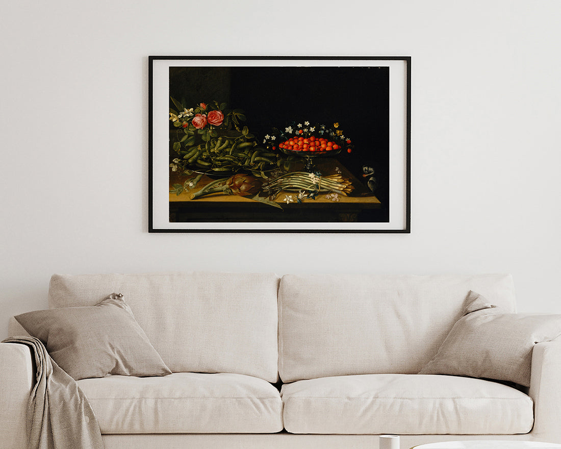 Französischer Maler - Stillleben mit Erdbeeren