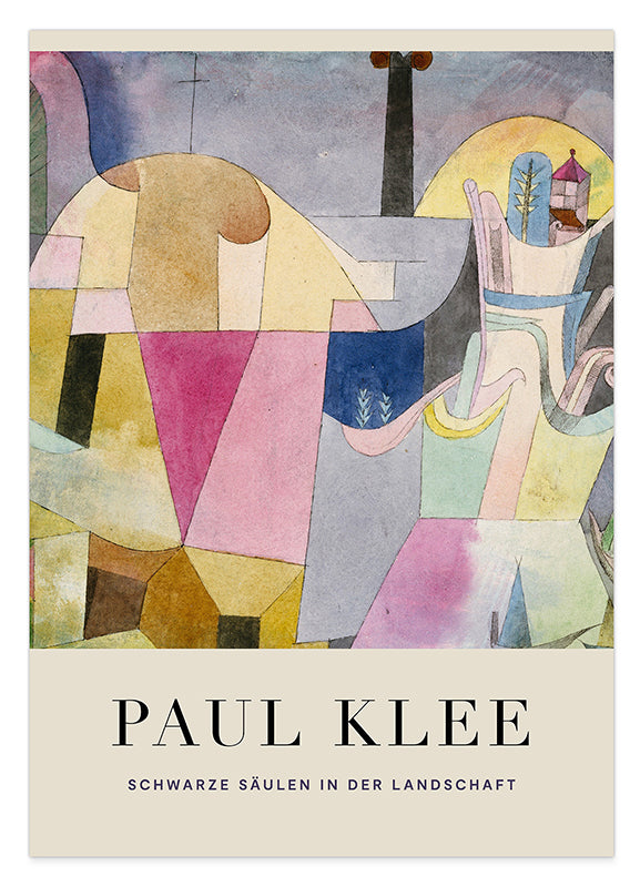 Paul Klee - Museum-Poster Schwarze Säulen in der Landschaft Hover Image