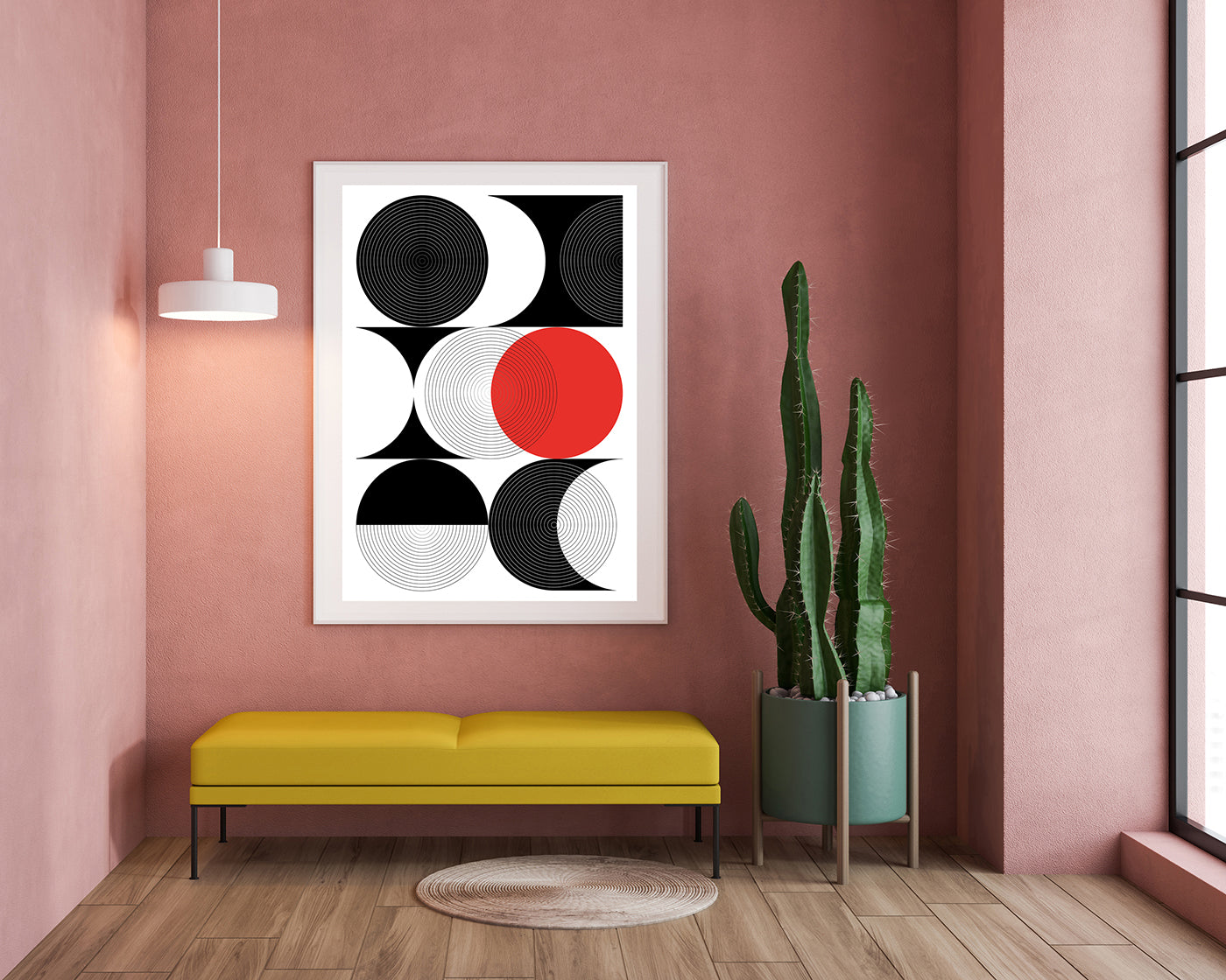 Kreise in verschiedenen Varianten - Rot