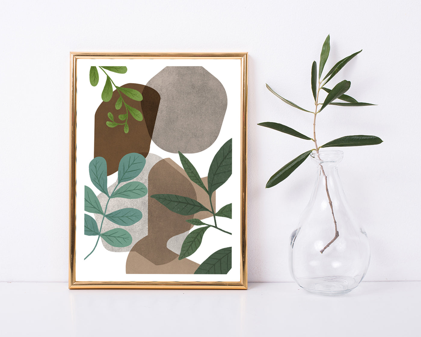 Hommage an die Natur - Abstrakte Formen und Blätter