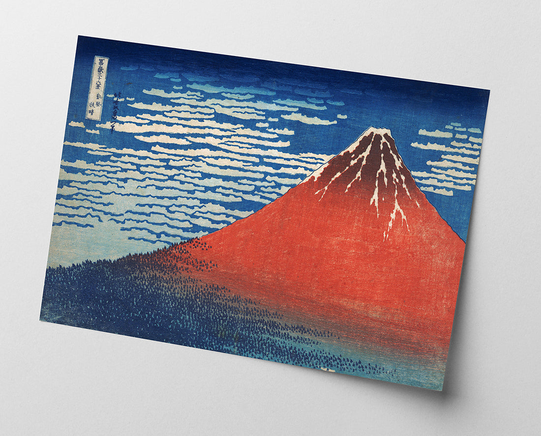Katsushika Hokusai - Mount Fuji Südwind, klarer Himmel (Gaifū kaisei)