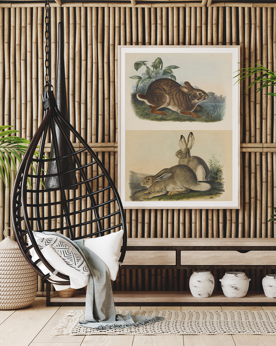 John James Audubon - Kaninchen in der Wildnis