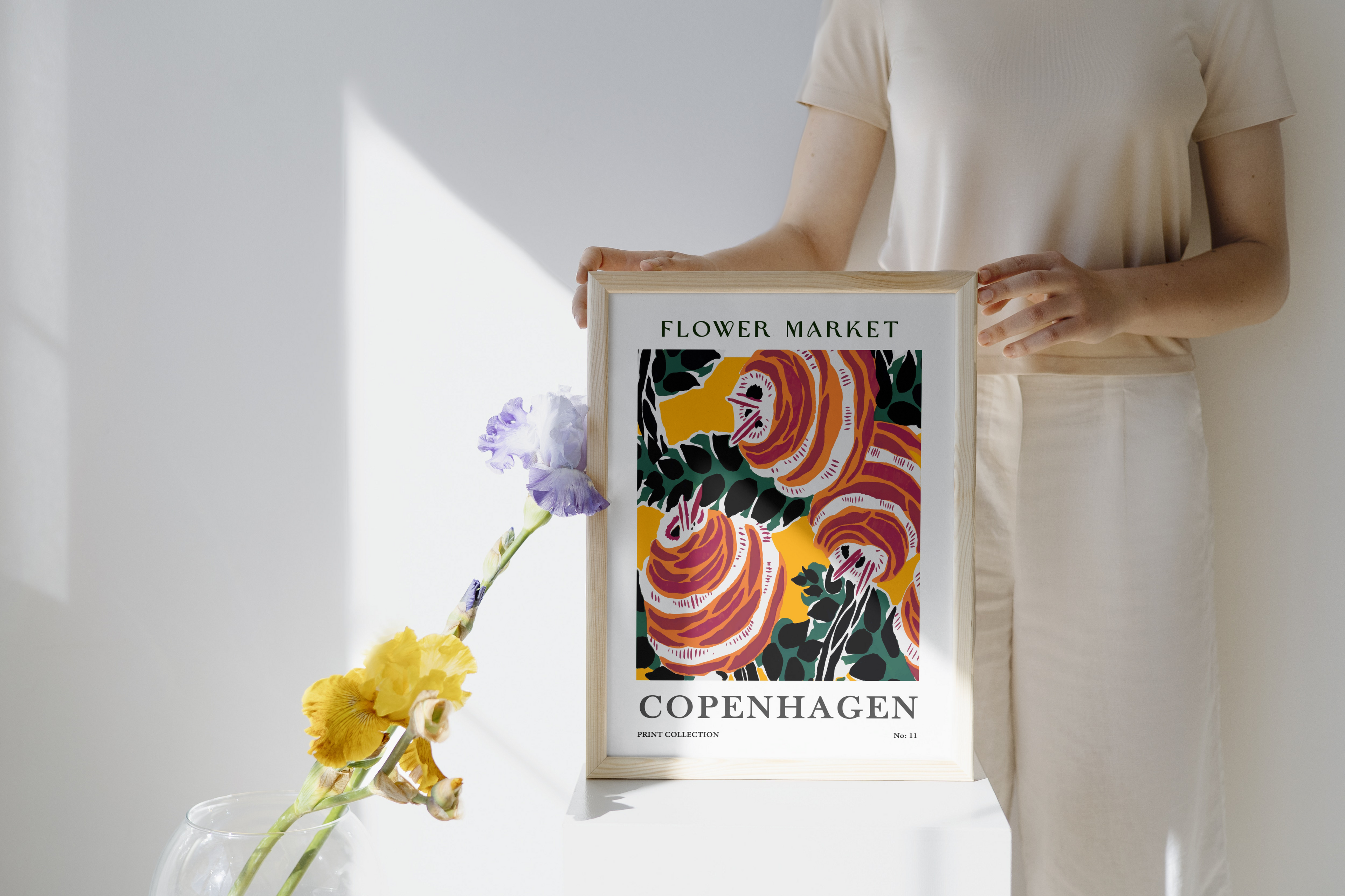 Copenhagen Flower Market Poster