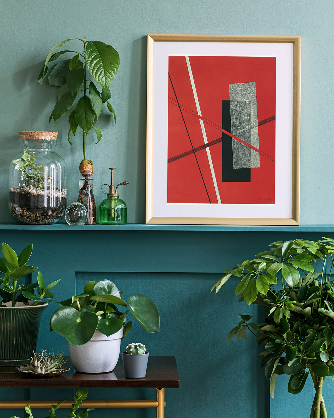 László Moholy Nagy - Abstrakte Szene in rot