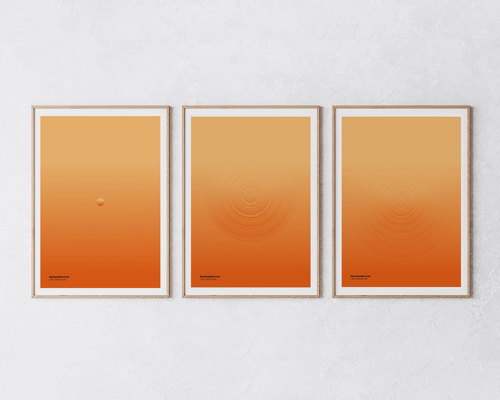 Poster-Set "Orangene Kreise"