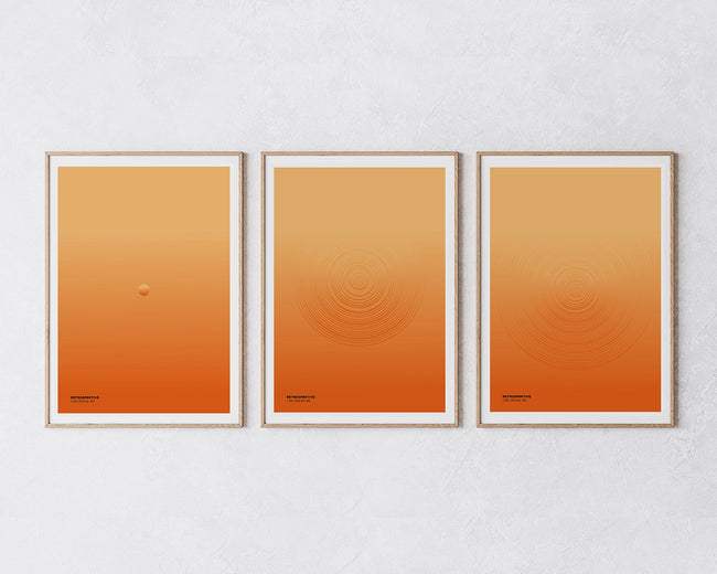 Poster-Set "Orangene Kreise" Hover Image