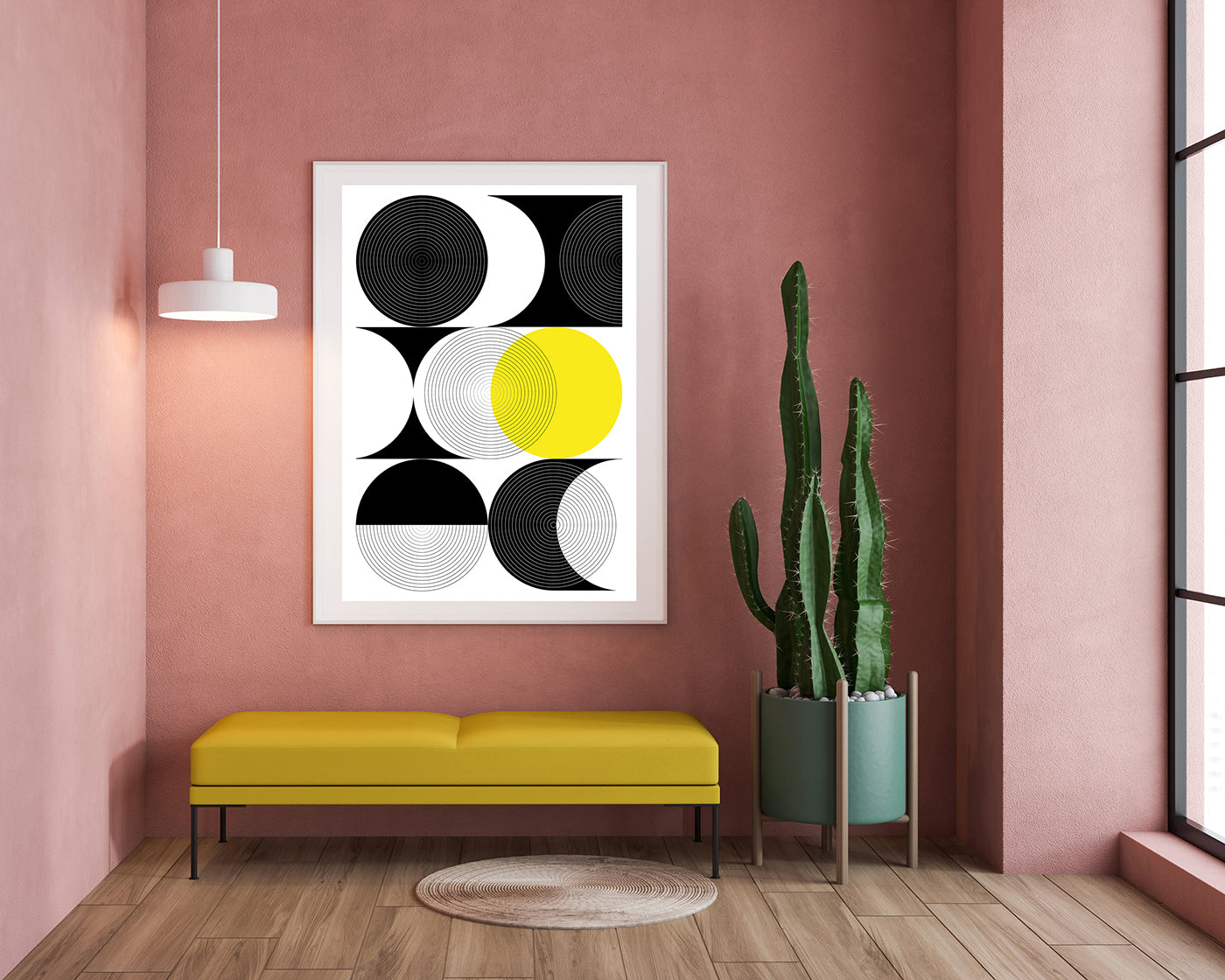 Kreise in verschiedenen Varianten - Gelb