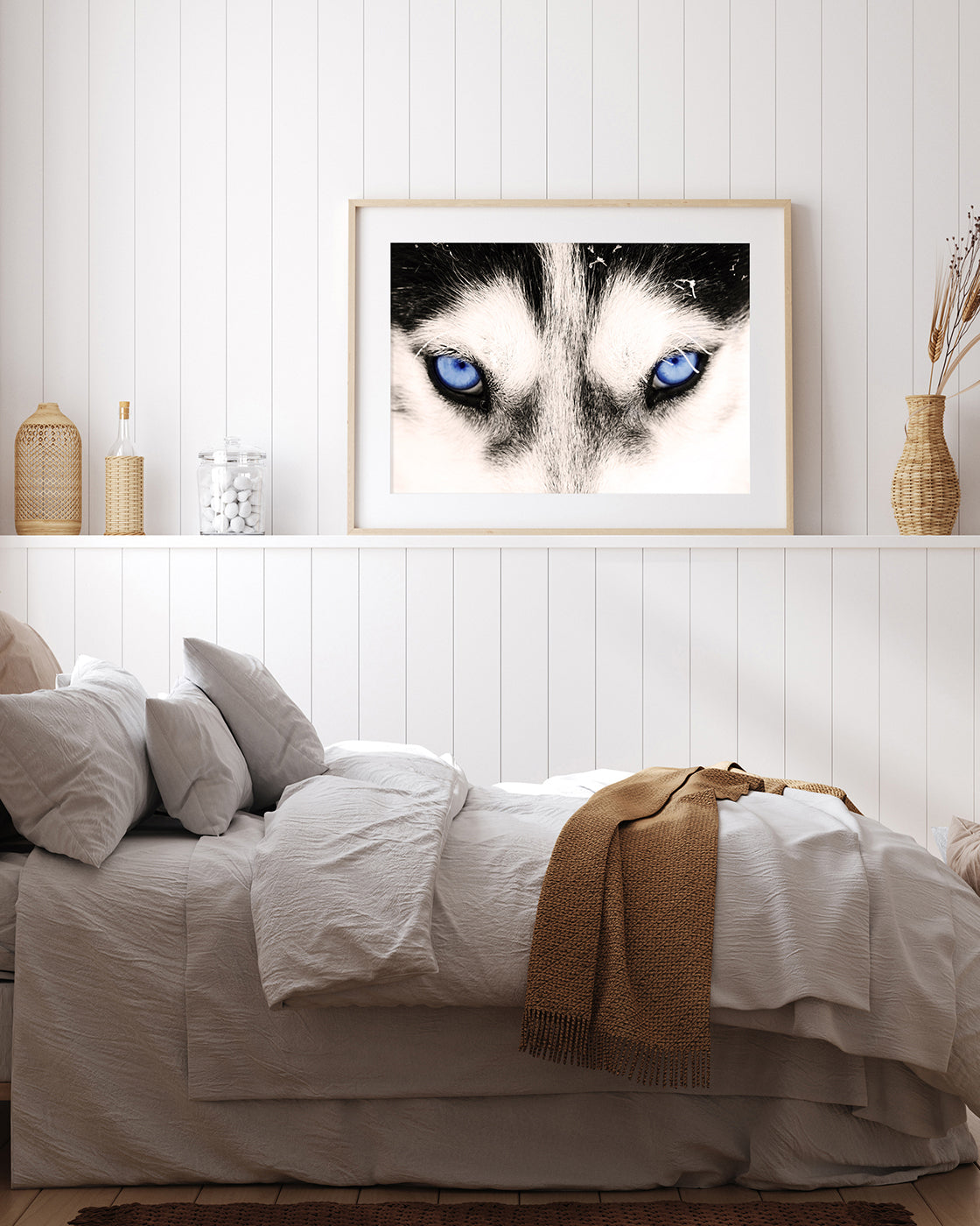 Blaue Husky-Augen