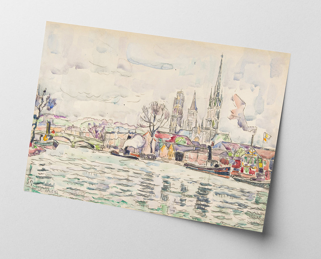 Paul Signac - Flussszene: Rouen