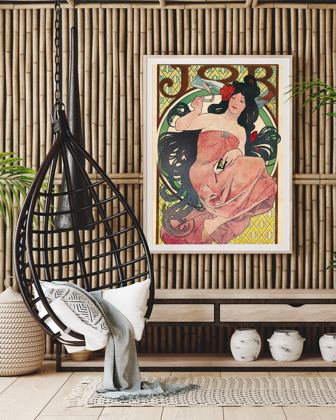 Alfons Mucha - Bohemian woman with black hair