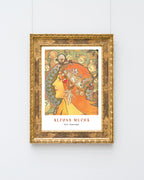 Alfons Mucha - Museum-Poster Frauenprofil mit Sternzeichen