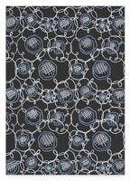 Paul Poiret zugeschrieben - Stoffdesign mit blauen Blumen