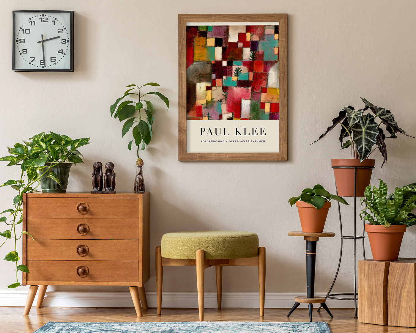 Paul Klee - Museum-Poster Rotgrüne und violett-gelbe Rhythmen
