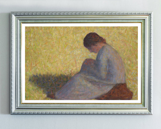 Georges Seurat - Bäuerin im Gras sitzend Main Image