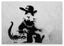 Banksy - Ratte mit Ghettoblaster Rat Graffiti Kunst Street Art