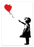 Banksy - Balloon Girl Mädchen mit Luftballon Street Art