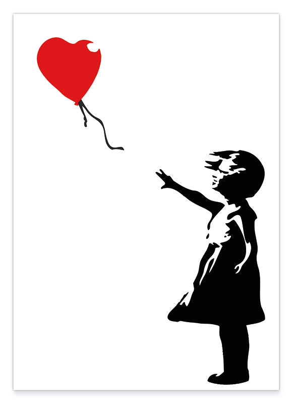Banksy - Balloon Girl Mädchen mit Luftballon Street Art