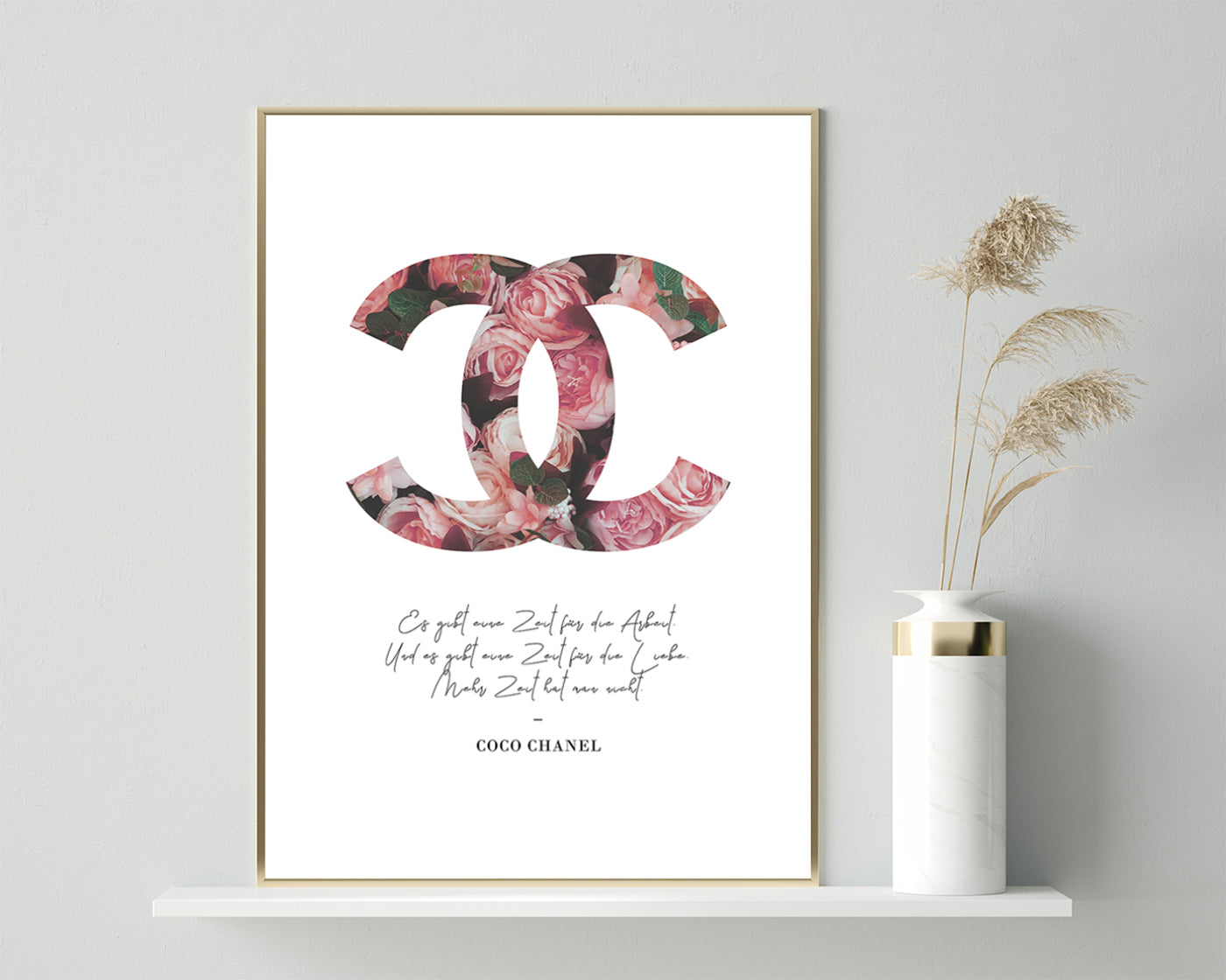 Zitat von Coco Chanel - Mode-Ikone - Rosen