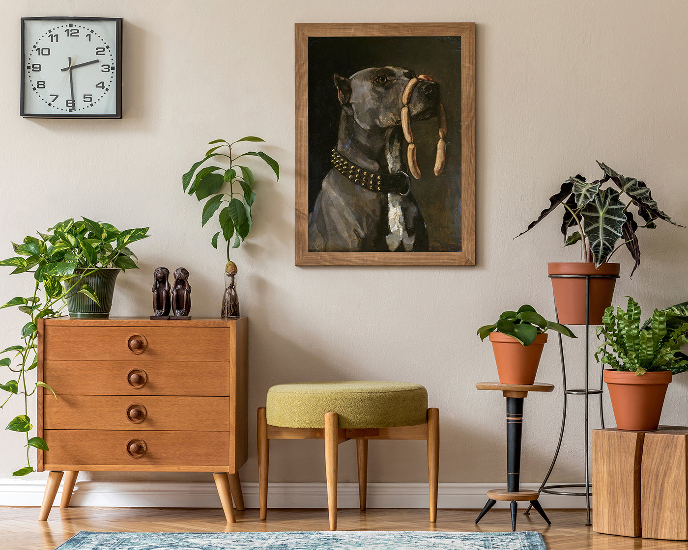 Wilhelm Trübner - Dogge mit Würsten