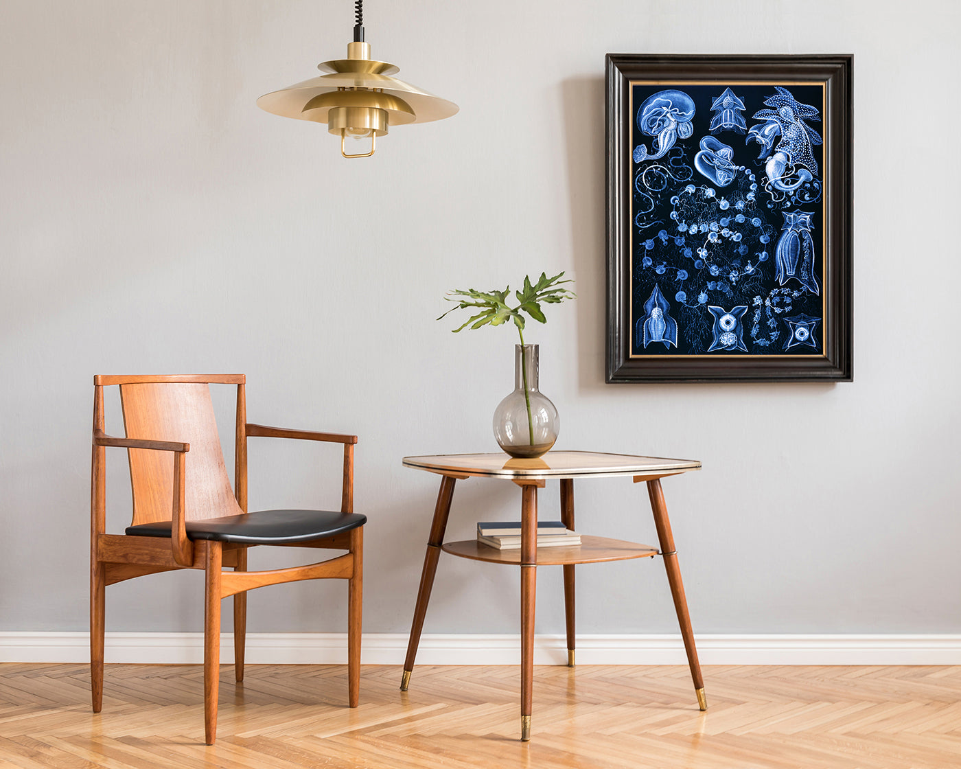 Ernst Haeckel - Kunstformen des Meeres in blau