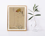 Egon Schiele - Museum-Poster II Zwei Frauen umarmen sich