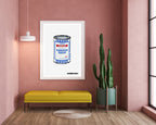 Banksy - Museum-Poster - Dose Tomato Soup in blau