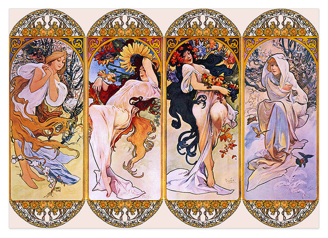 Alfons Mucha - Vier Jahreszeiten Hover Image