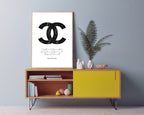 Zitat von Coco Chanel - Mode-Ikone - Schwarz-Weiß