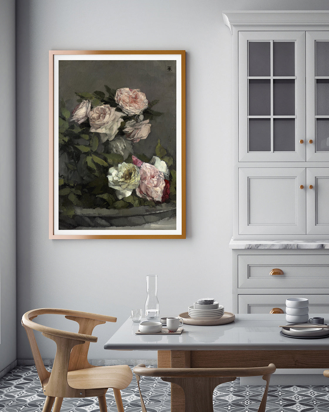 Wilhelm Trübner - Stillleben mit Rosen