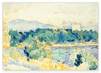 Henri-Edmond-Kreuz - Mediterrane Landschaft mit einem Weißen Haus