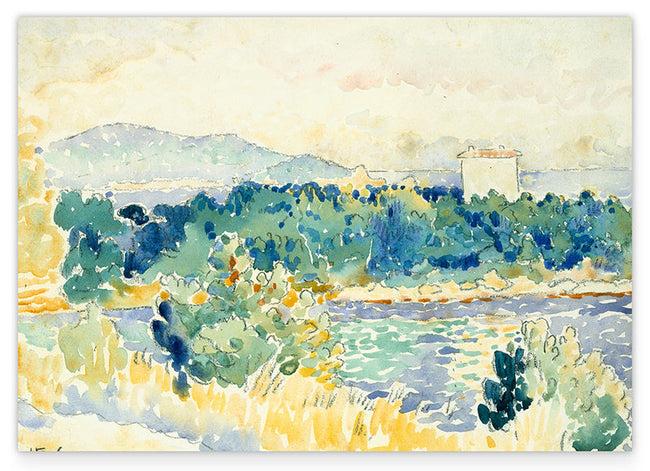 Henri-Edmond-Kreuz - Mediterrane Landschaft mit einem Weißen Haus Hover Image
