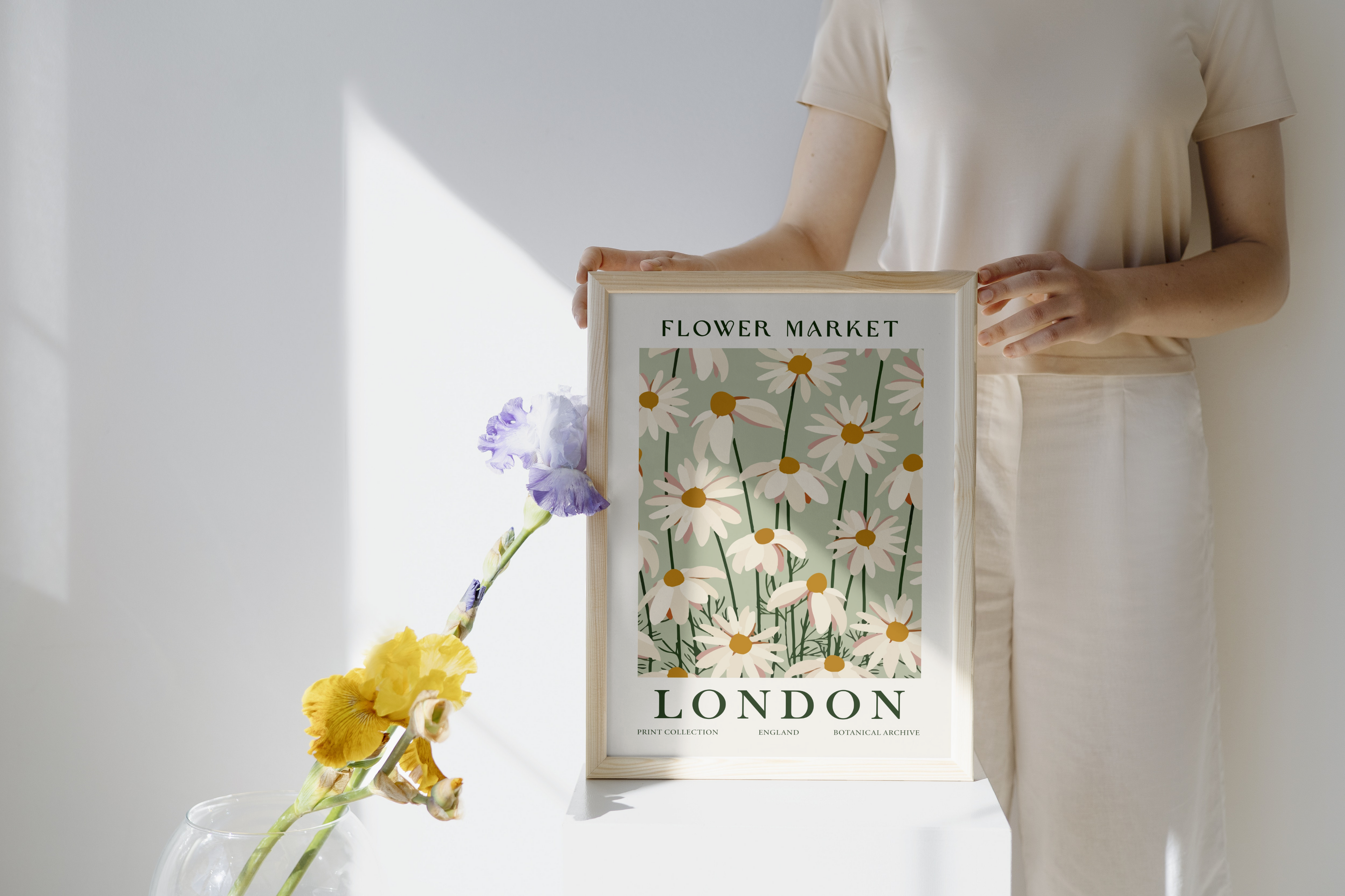 London Flower Market Poster