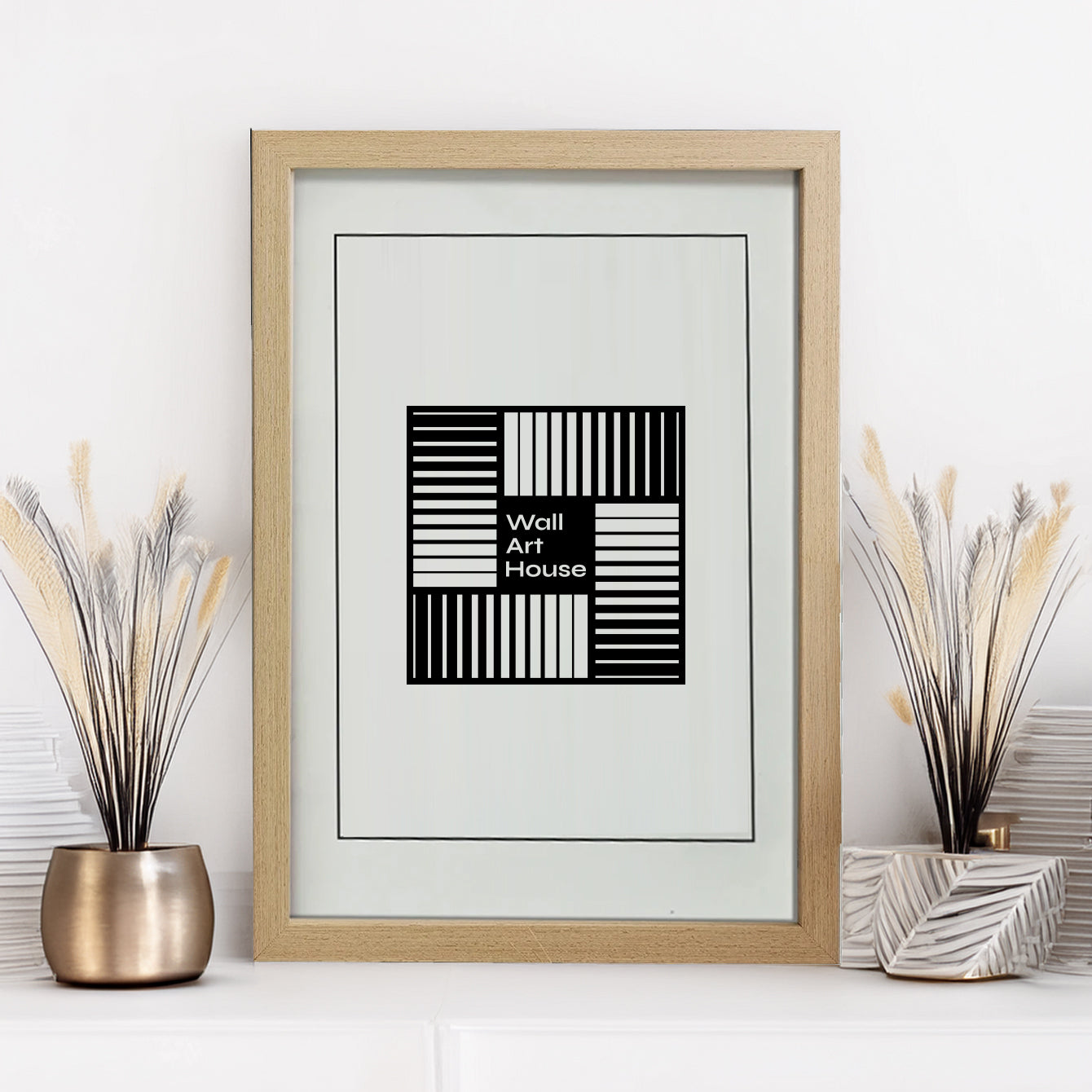 WallArtHouse Rahmen Trendy Braun Holz A4