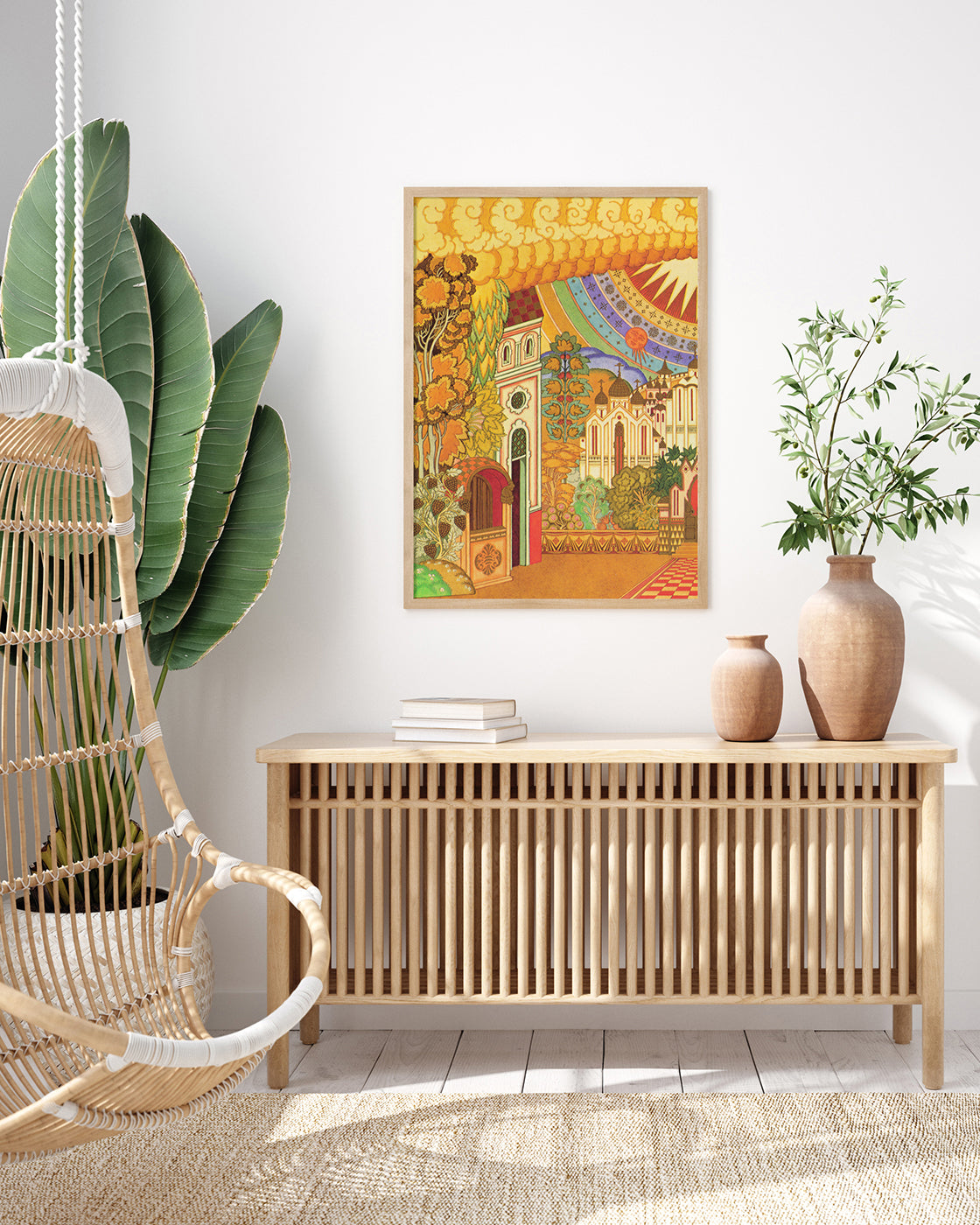 Ivan Bilibin - Sonnenschein über Stadt II