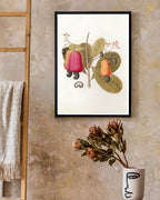 Pflanze mit roten Früchten und Blüten