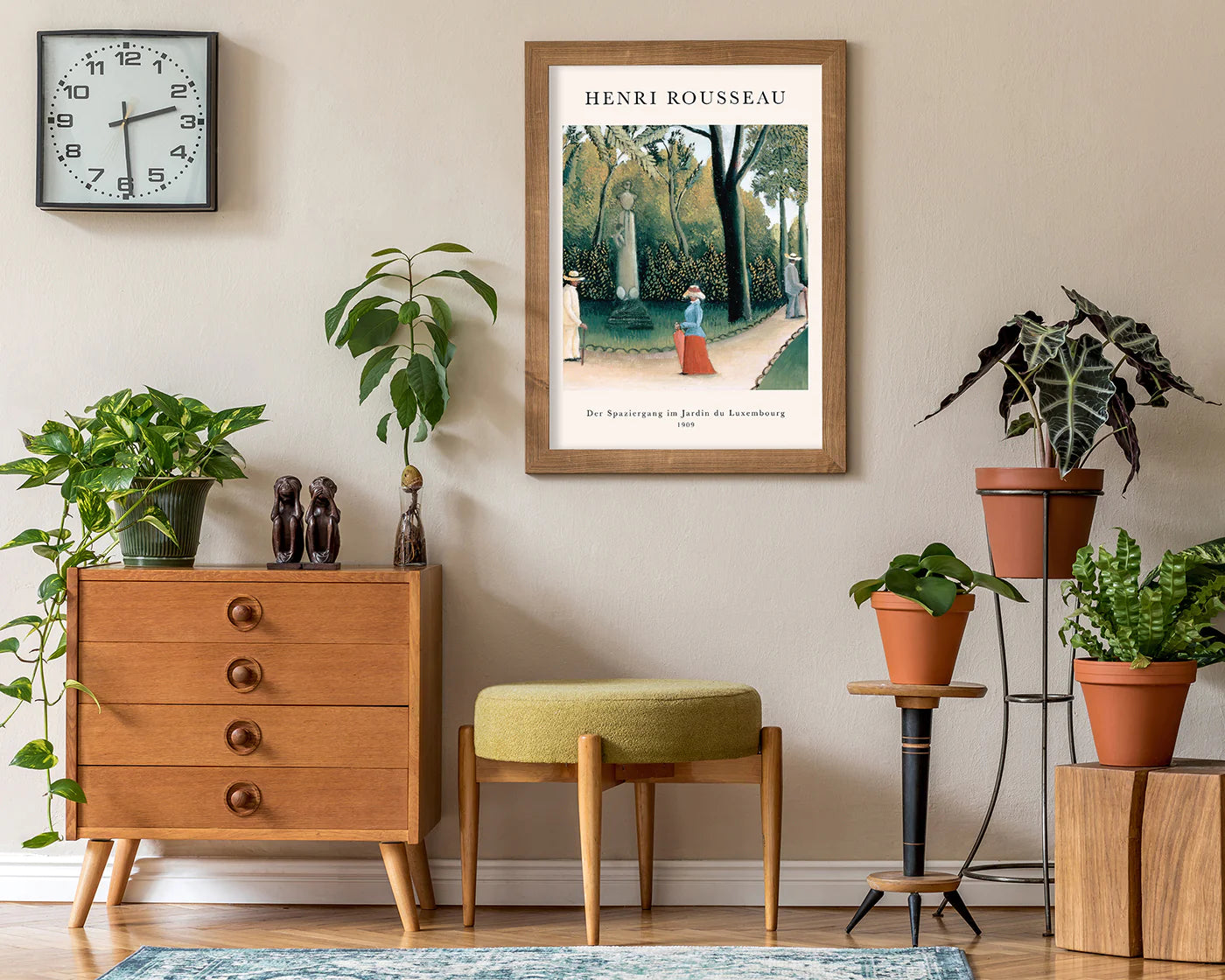 Henri Rousseau - Museum-Poster Der Spaziergang im Jarding du Luxembourg