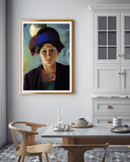 August Macke - Frauenportrait Frau des Künstlers mit Hut