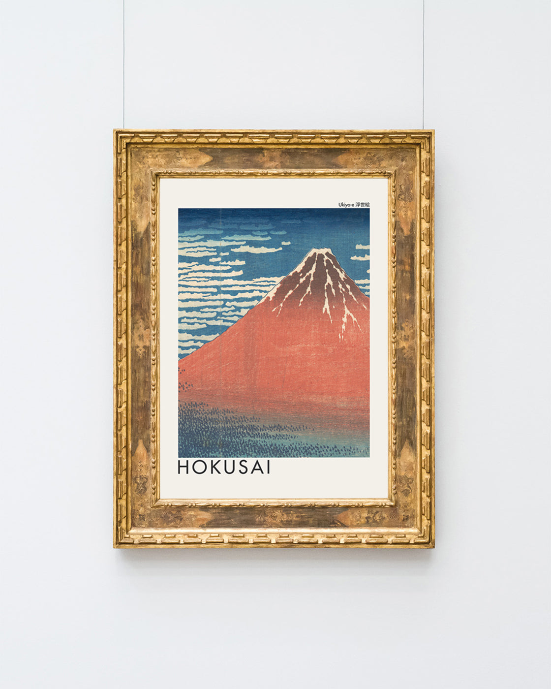 Katsushika Hokusai - Museum-Poster Südwind, klarer Himmel (Gaifū kaisei)