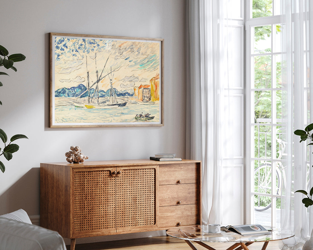 Paul Signac - SAINT-TROPEZ, TARTANES AU PORT