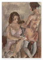 Jules Pascin - Zwei liebende Frauen in Unterwäsche