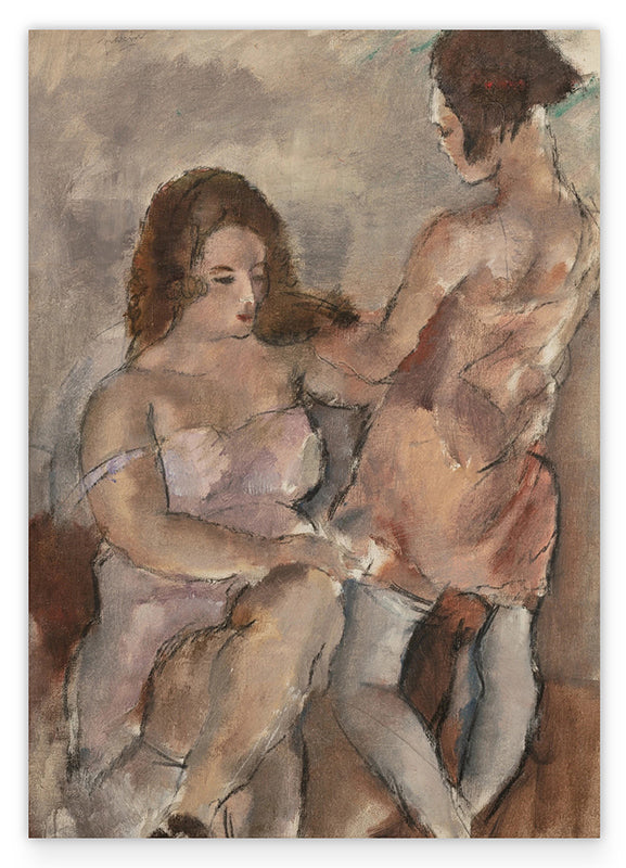 Jules Pascin - Zwei liebende Frauen in Unterwäsche Hover Image