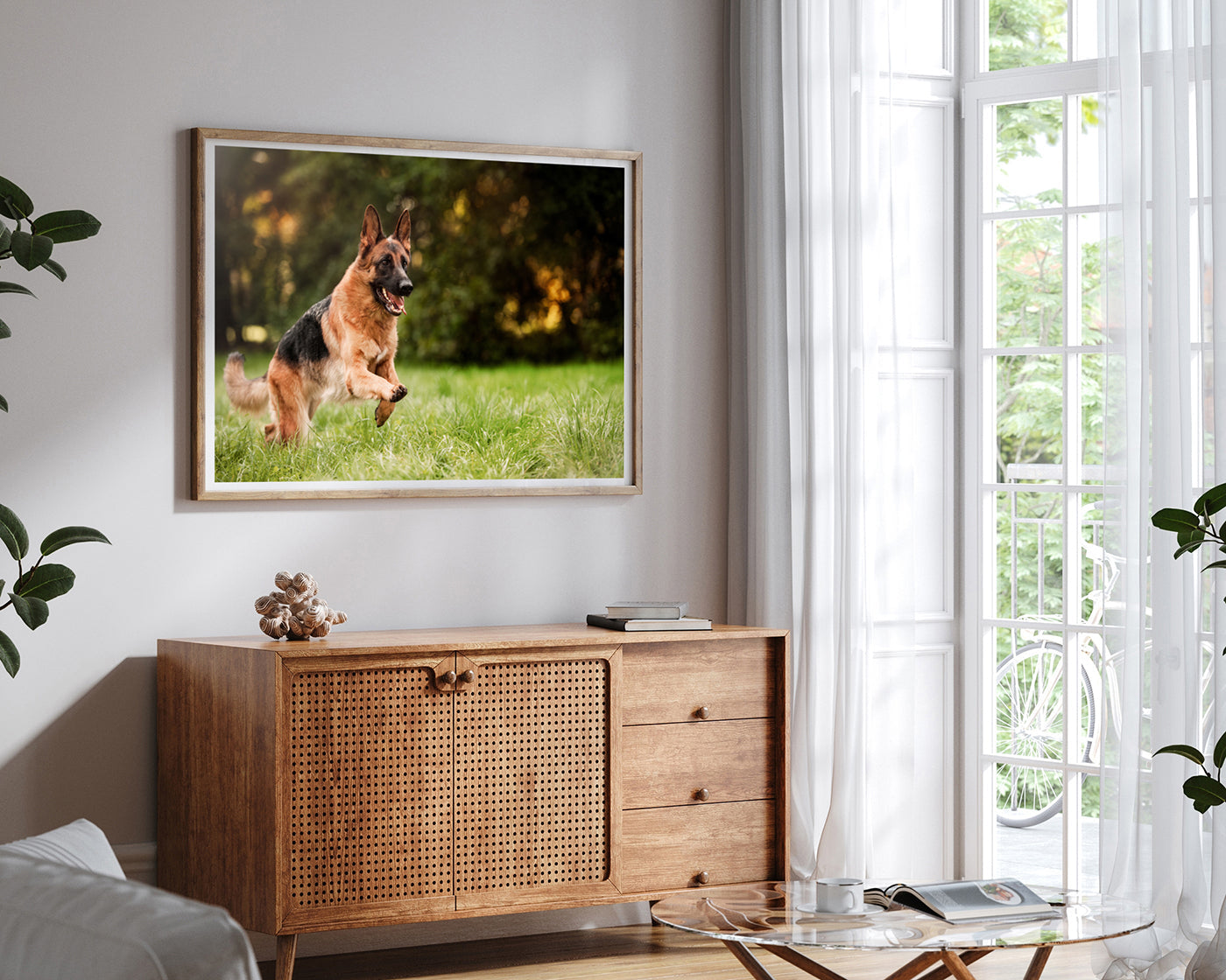 Rennender Schäferhund