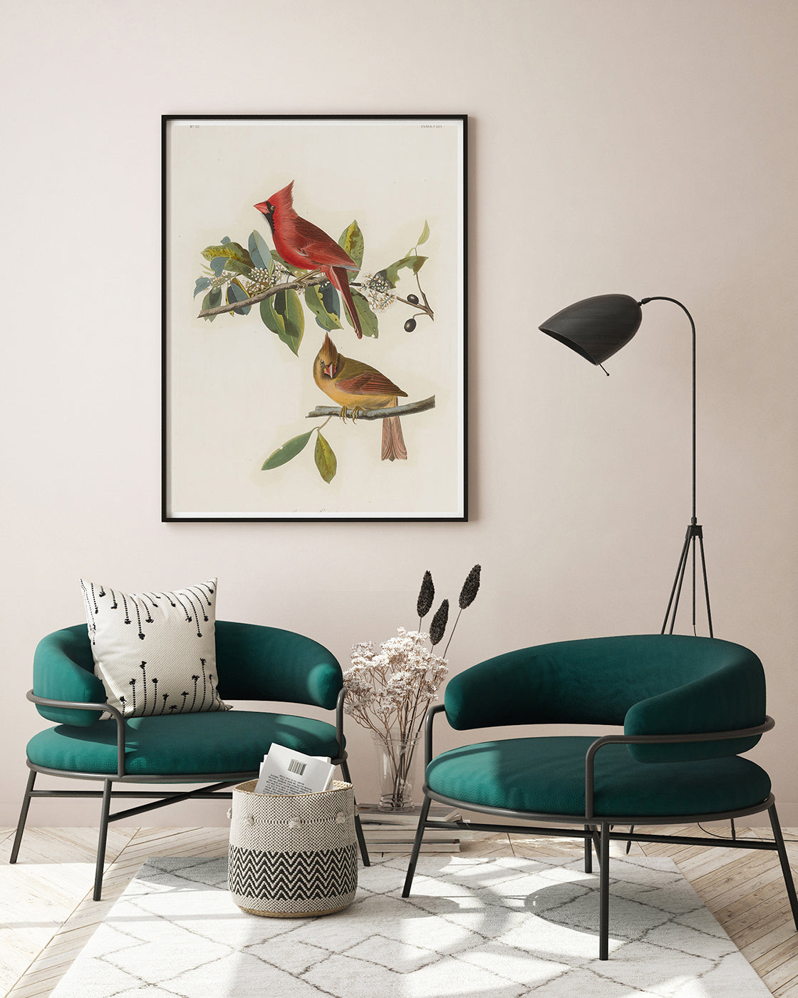 John James Audubon - Bunte Vögel auf Ästen