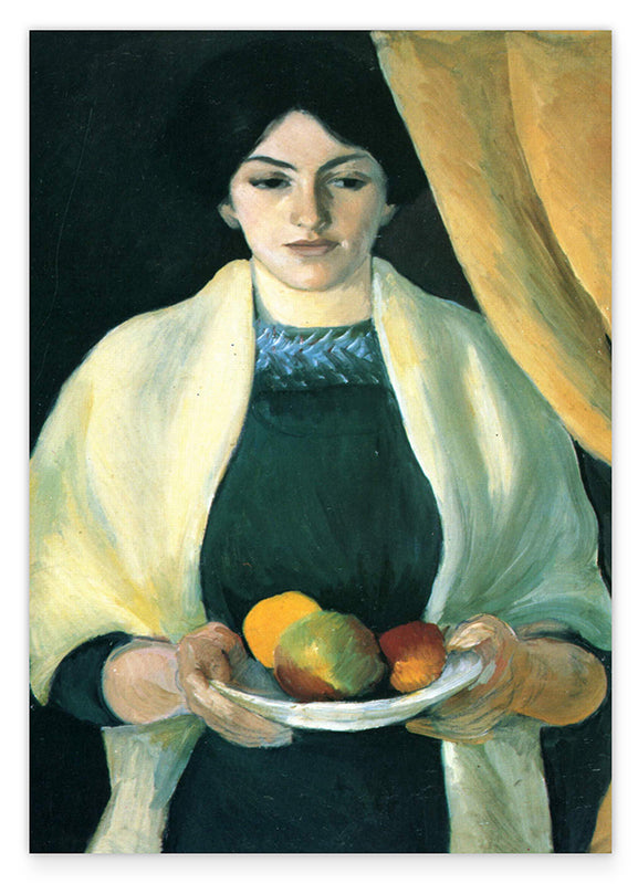 August Macke - Frau des Künstlers mit Äpfeln Hover Image